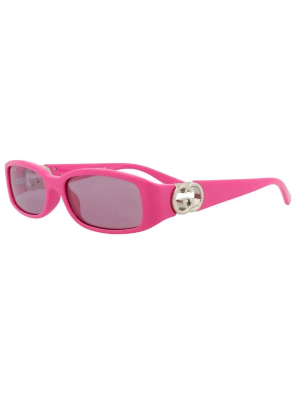 New Gucci Women's Sunglasses Square Rectangle Injection Frame Fuchsia Fuchsia